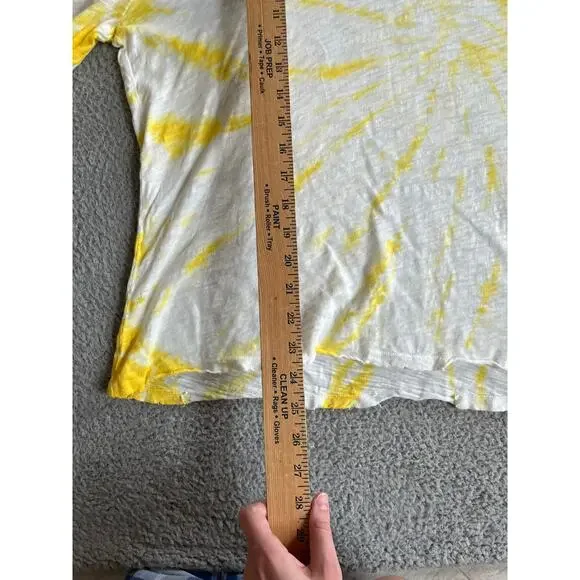 ATM Hoodie Sweater Medium Tie Dye Lightweight Cotton White Yellow Beach Boho - Picture 15 of 16